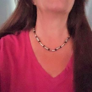 Jewelry - Unisex Necklace Blue, Black & Silver Jewelry - Unisex Necklace Blue, Black & Silver